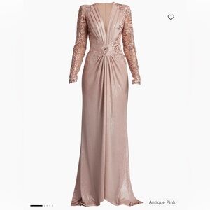 Elegant Rose Gold Evening Gown